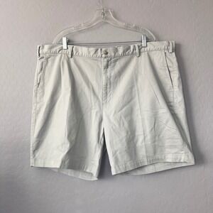 NWT Peter Millar Crown Size 44 Shorts Khaki Tan Flat Front Cotton